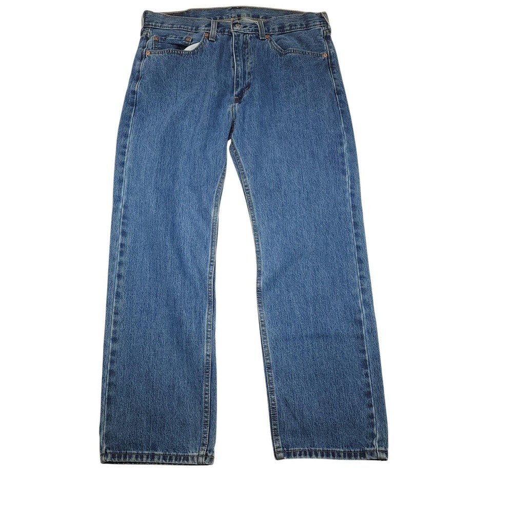 Levi's Jeans Mens W36 L30 Blue 505 Straight Regular‎ Fit Denim Medium Wash